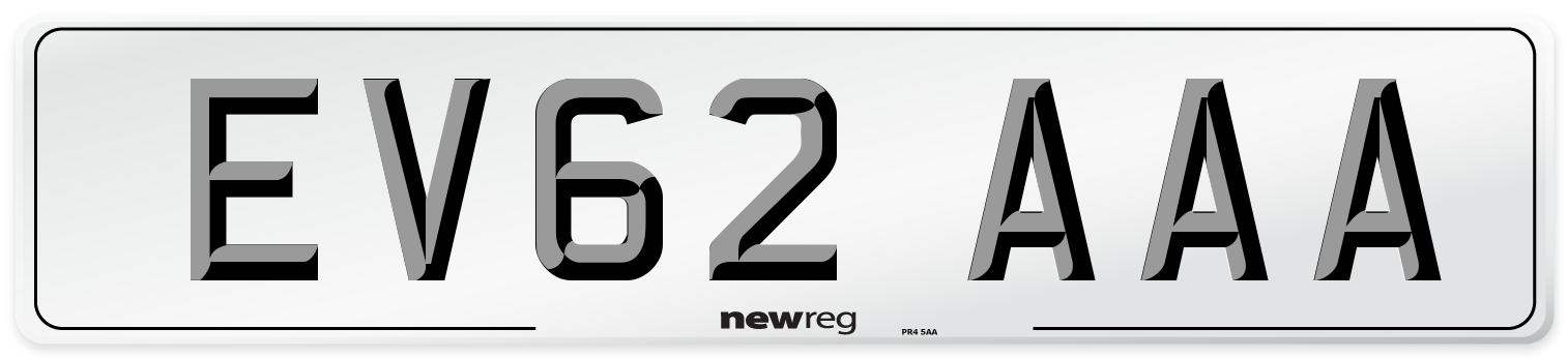 EV62 AAA Number Plate from New Reg